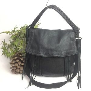 Christopher Kon black pebbled soft leather bag
